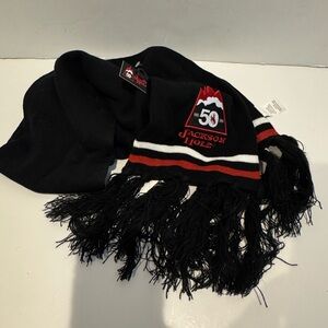 Jackson Hole WY ski resort embroidered NEW scarf adult never worn with tags